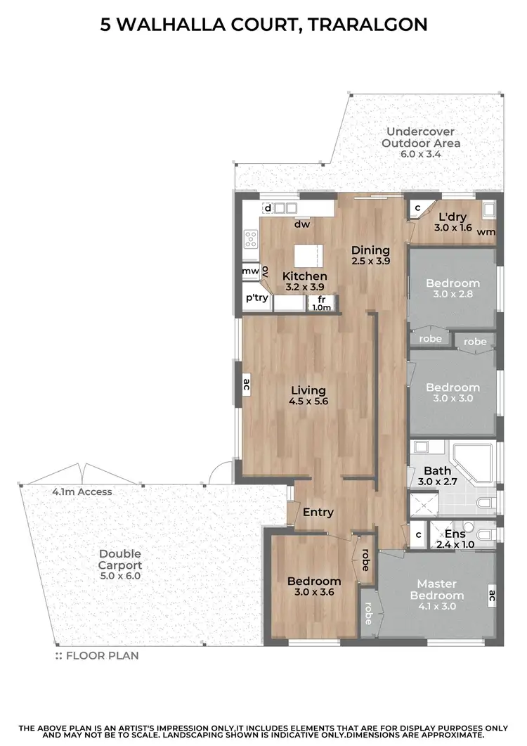 Floorplan of Homely house listing, 5 Walhalla Court, Traralgon VIC 3844