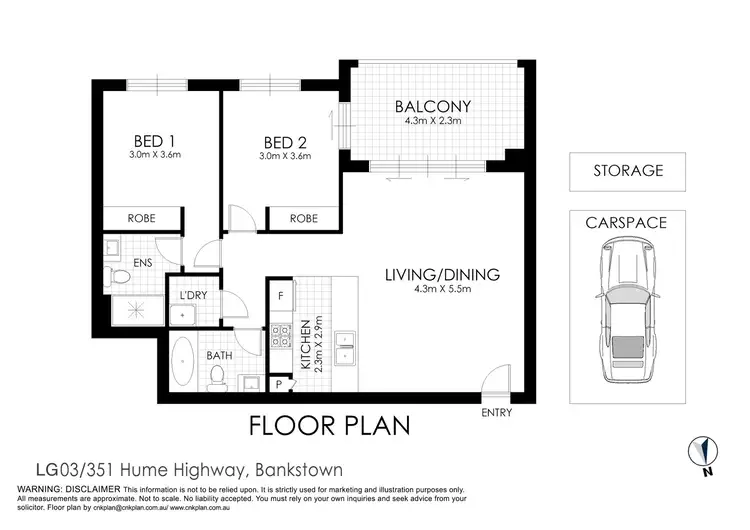 Floorplan of Homely apartment listing, LG03/351 Hume Highway, Bankstown NSW 2200