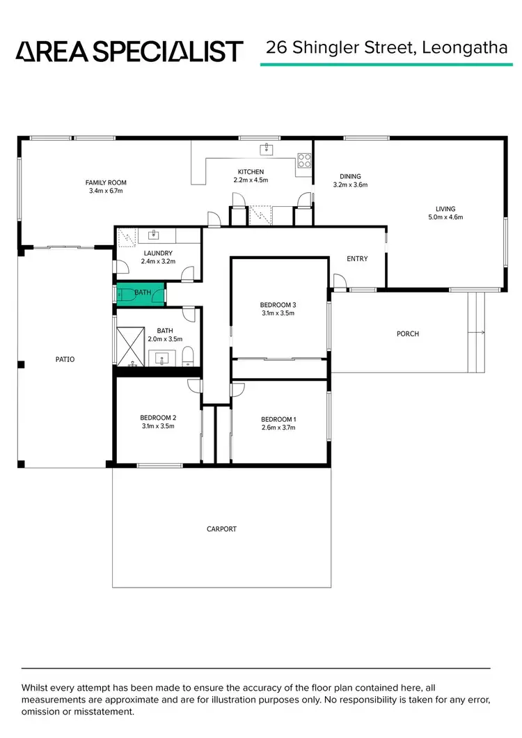 Floorplan of Homely house listing, 26 Shingler Street, Leongatha VIC 3953