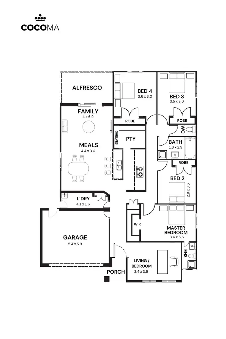 Floorplan of Homely house listing, 8 Elkedra Way, Cranbourne North VIC 3977