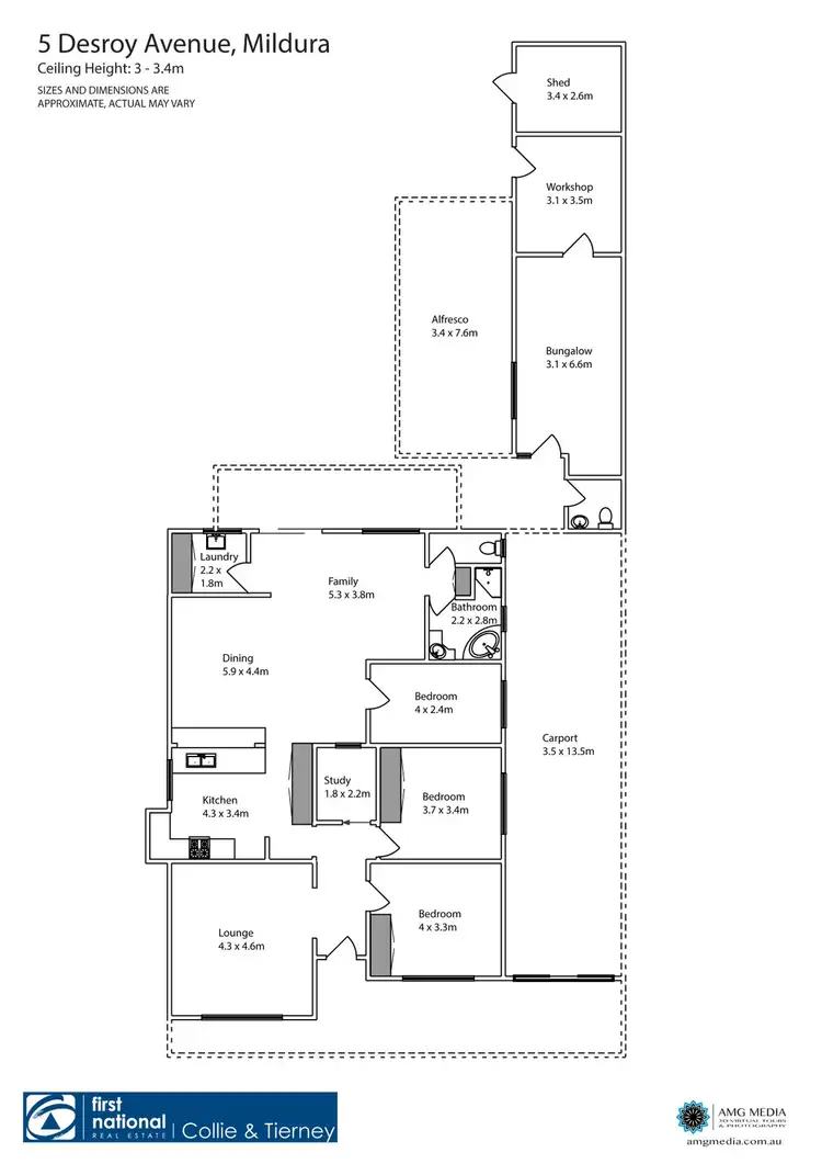 Floorplan of Homely house listing, 5 Desroy Avenue, Mildura VIC 3500