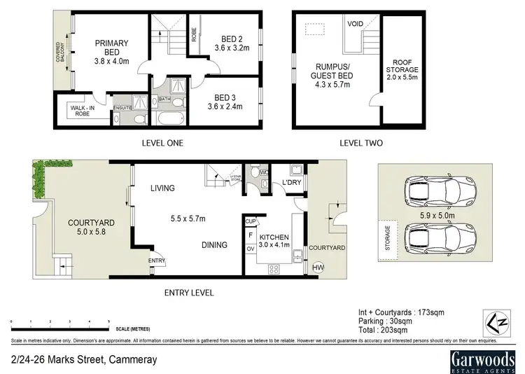 Floorplan of Homely townhouse listing, 2/24-26 Marks Street, Cammeray NSW 2062