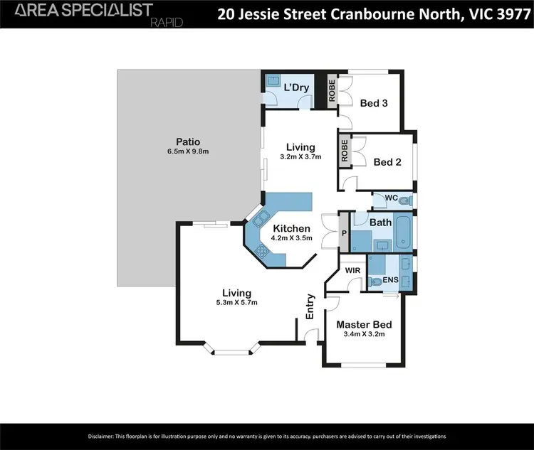 Floorplan of Homely house listing, 20 Jessie Street, Cranbourne North VIC 3977