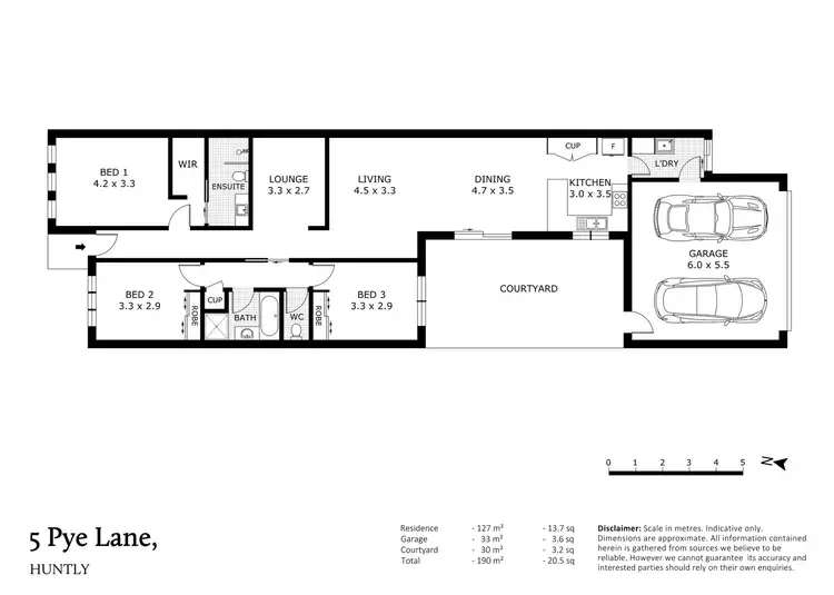Floorplan of Homely house listing, 5 Pye Lane, Huntly VIC 3551