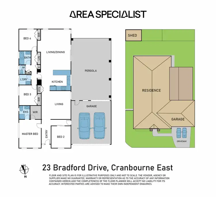 Floorplan of Homely house listing, 23 Bradford Drive, Cranbourne East VIC 3977