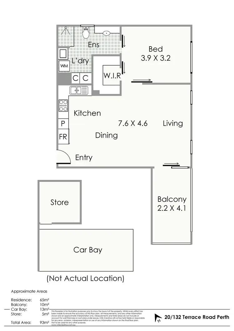 Floorplan of Homely apartment listing, 20/132 Terrace Road, Perth WA 6000