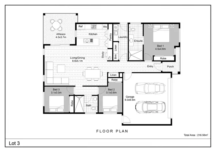 Floorplan of Homely house listing, 3/16 Apsley Street, Strathfieldsaye VIC 3551