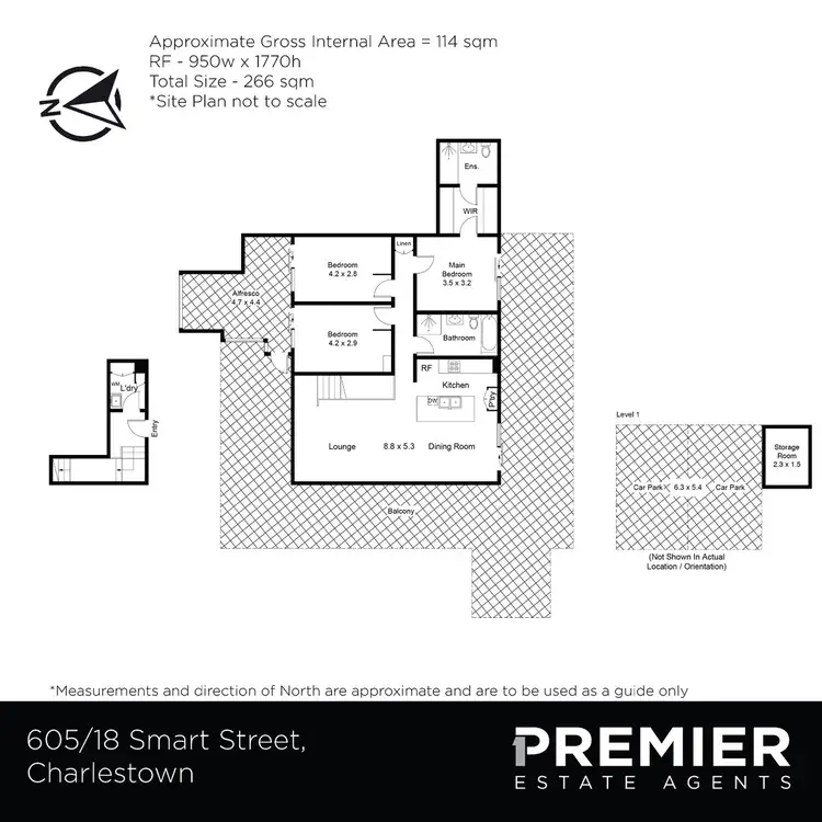 Floorplan of Homely apartment listing, 605/18 Smart Street, Charlestown NSW 2290