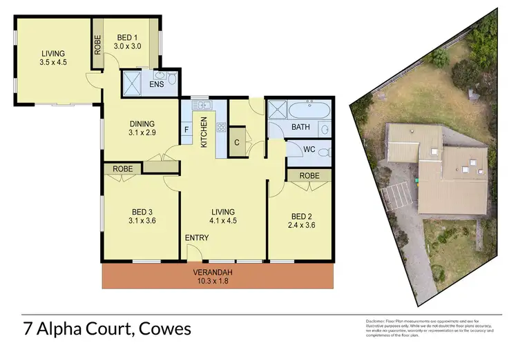 Floorplan of Homely house listing, 7 Alpha Court, Cowes VIC 3922