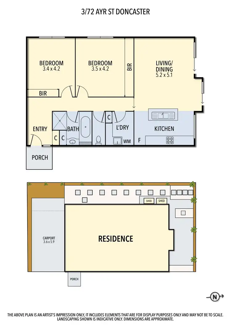 Floorplan of Homely unit listing, 3/72 Ayr Street, Doncaster VIC 3108