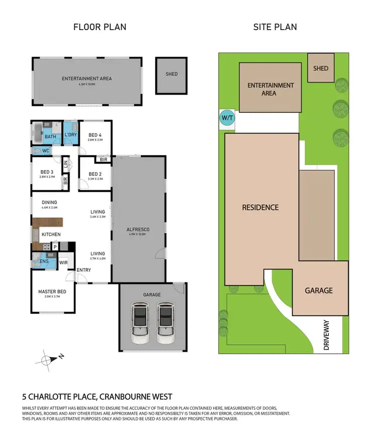 Floorplan of Homely house listing, 5 Charlotte Place, Cranbourne West VIC 3977