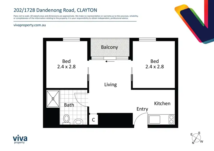 Floorplan of Homely apartment listing, 202/1728 Dandenong Road, Clayton VIC 3168
