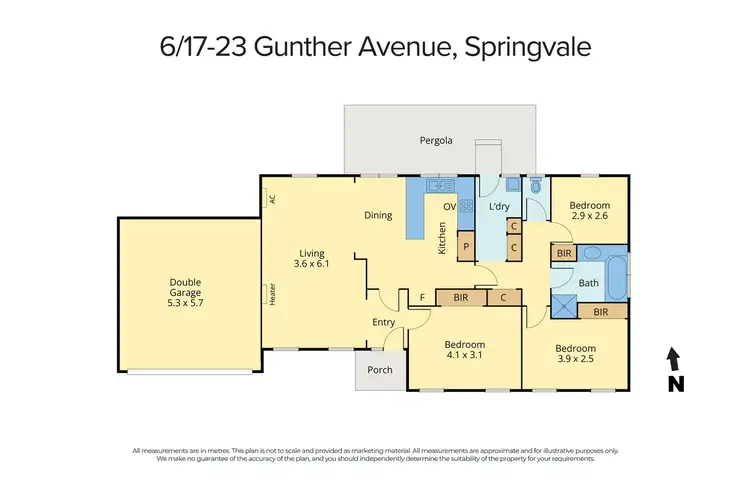 Floorplan of Homely unit listing, 6/17-23 Gunther Avenue, Springvale VIC 3171