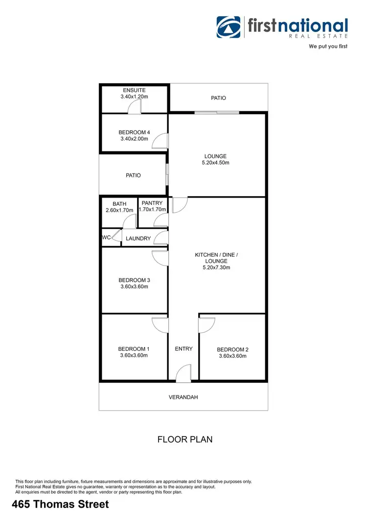 Floorplan of Homely house listing, 465 Thomas Street, Broken Hill NSW 2880
