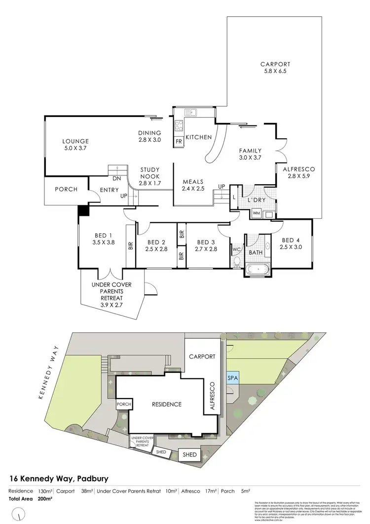 Floorplan of Homely house listing, 16 Kennedy Way, Padbury WA 6025