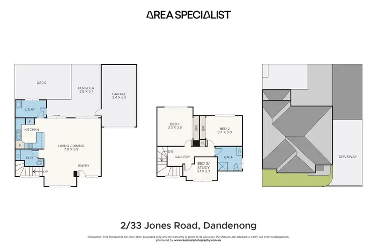 Floorplan of Homely townhouse listing, 2/33 Jones Road, Dandenong VIC 3175