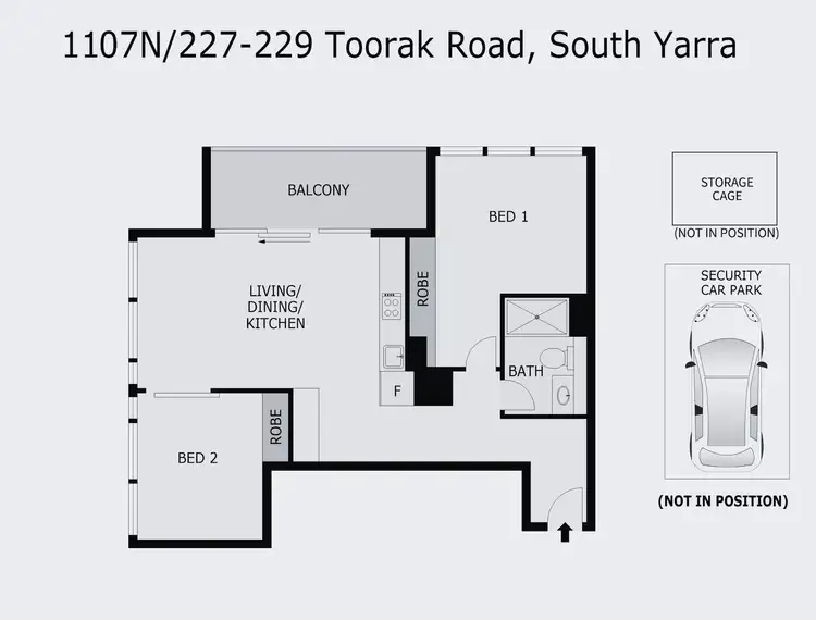 Floorplan of Homely apartment listing, 1107/229 Toorak Road, South Yarra VIC 3141