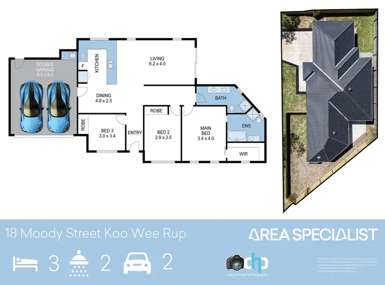 Floorplan of Homely house listing, 18 Moody Street, Koo Wee Rup VIC 3981