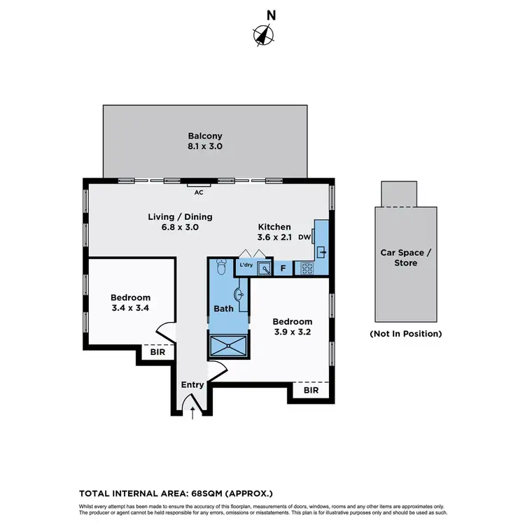 Floorplan of Homely apartment listing, 13/3 Charnwood Road, St Kilda VIC 3182