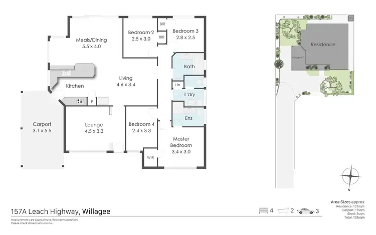 Floorplan of Homely house listing, 157A Leach Highway, Willagee WA 6156