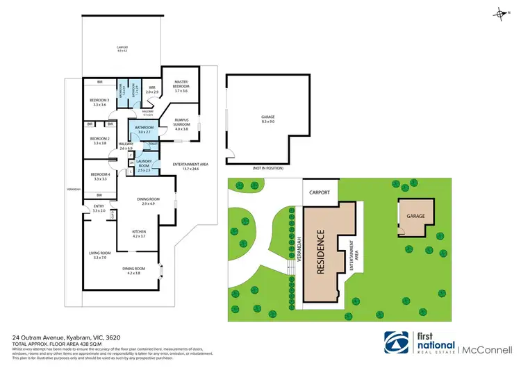 Floorplan of Homely house listing, 24 Outram Avenue, Kyabram VIC 3620