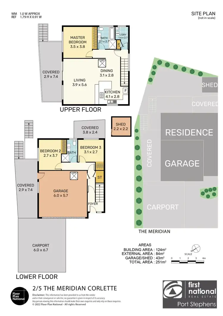 Floorplan of Homely semi-detached listing, 2/5 The Meridian, Corlette NSW 2315