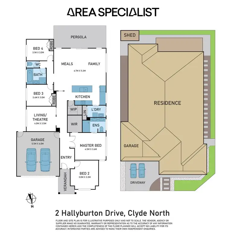 Floorplan of Homely house listing, 2 Hallyburton Drive, Clyde North VIC 3978