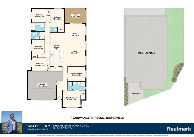 Floorplan of Homely house listing, 7 Gnowangerup Bend, Dawesville WA 6211