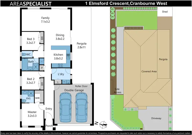 Floorplan of Homely house listing, 1 Elmsford Crescent, Cranbourne West VIC 3977