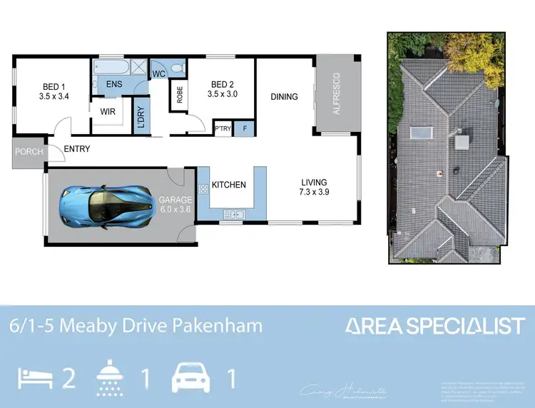Floorplan of Homely unit listing, 6/1-5 Meaby Drive, Pakenham VIC 3810