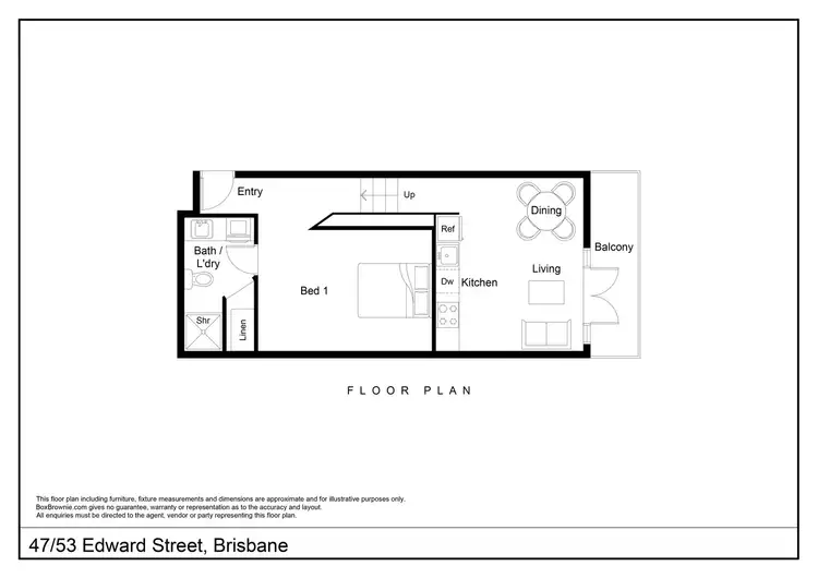 Floorplan of Homely apartment listing, 47/53 Edward Street, Brisbane City QLD 4000