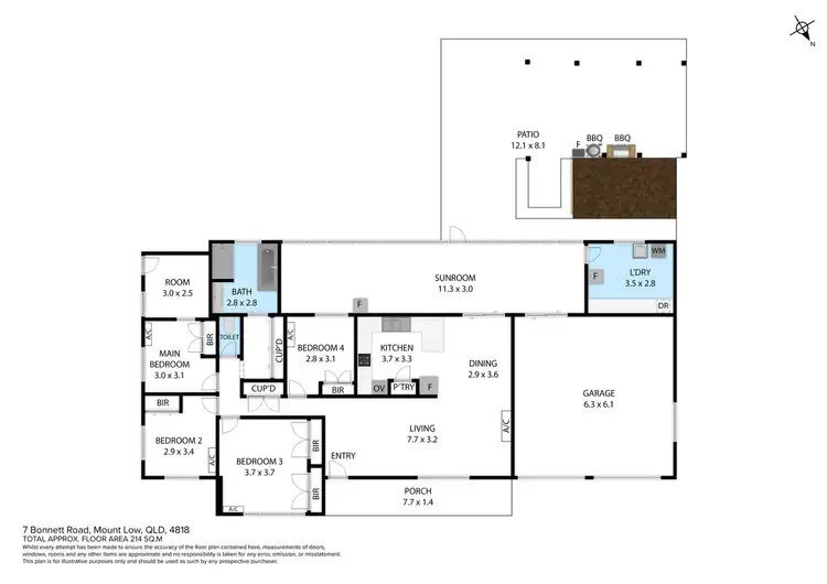 Floorplan of Homely house listing, 7 Bonnett Road, Mount Low QLD 4818