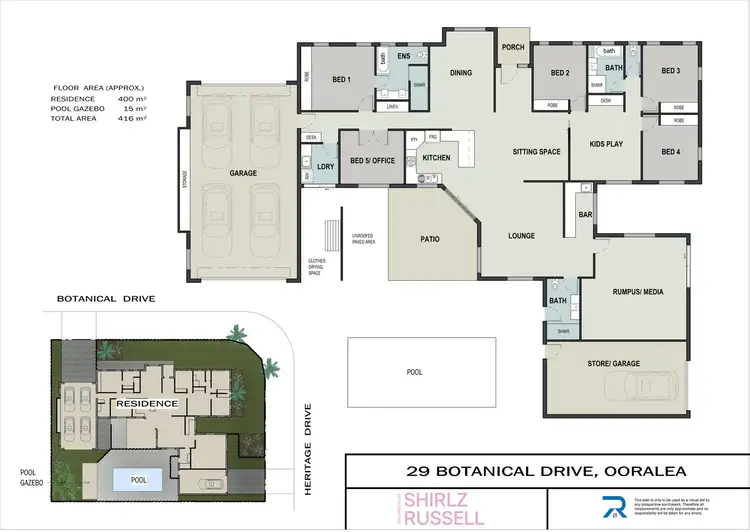 Floorplan of Homely house listing, 29 Botanical Drive, Ooralea QLD 4740