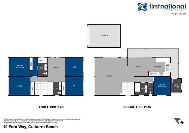 Floorplan of Homely house listing, 10 Fern Way, Culburra Beach NSW 2540