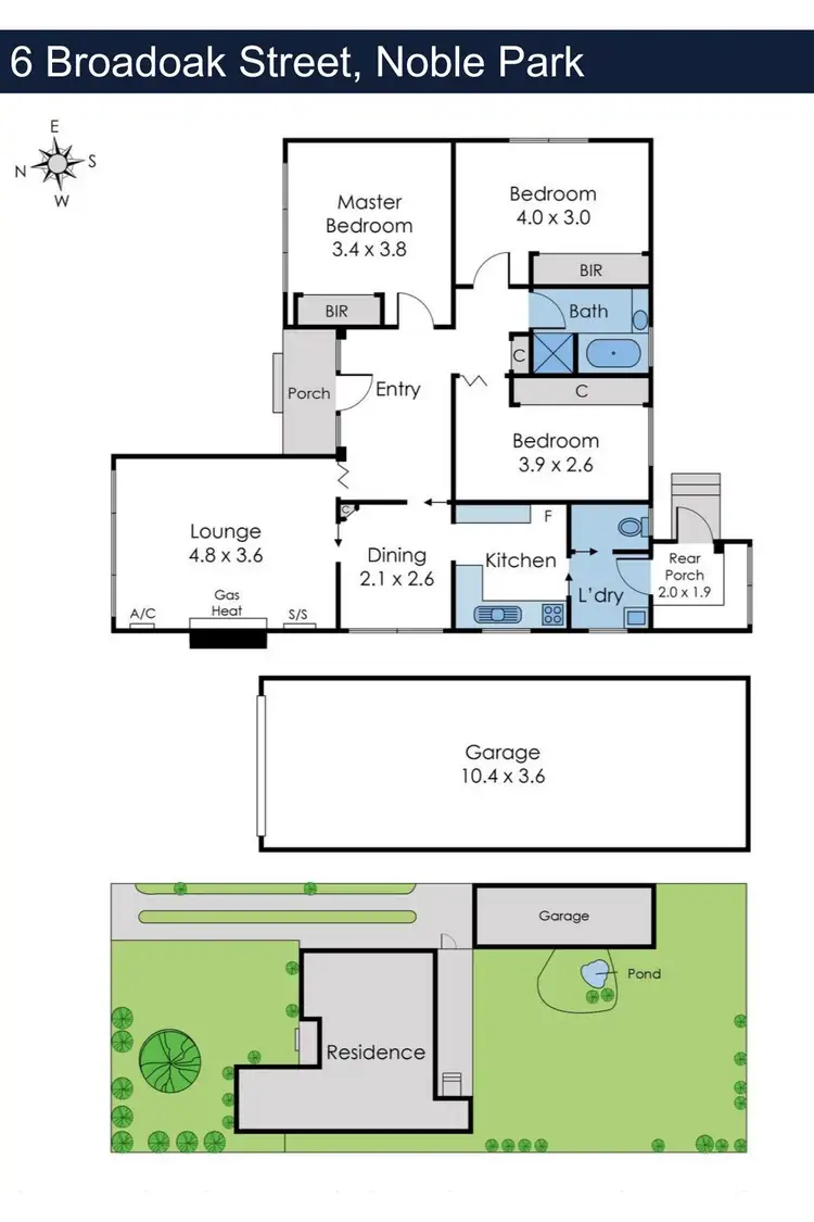 Floorplan of Homely house listing, 6 Broadoak Street, Noble Park VIC 3174