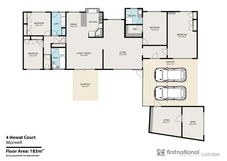 Floorplan of Homely house listing, 4 Hewat Court, Morwell VIC 3840