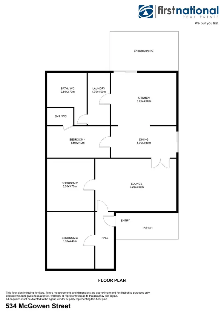 Floorplan of Homely house listing, 534 McGowen Street, Broken Hill NSW 2880