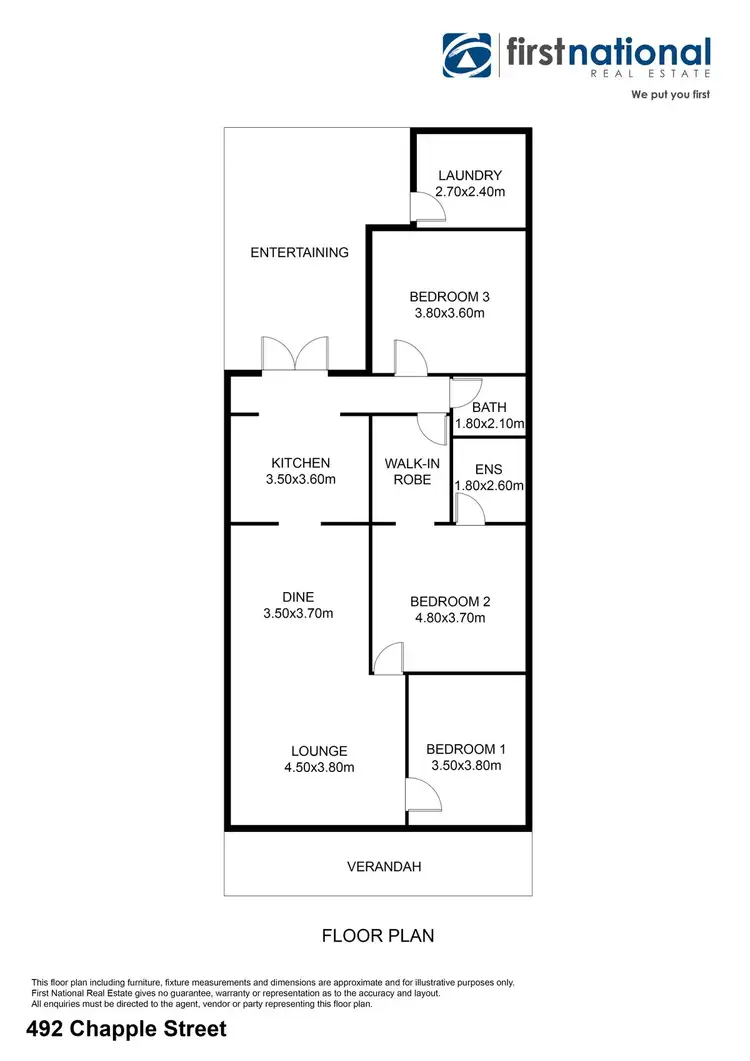 Floorplan of Homely house listing, 492 Chapple Street, Broken Hill NSW 2880