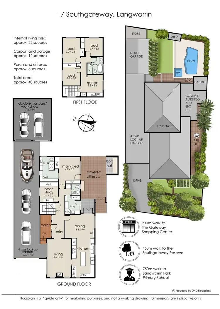 Floorplan of Homely house listing, 17 Southgateway, Langwarrin VIC 3910