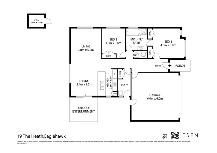 Floorplan of Homely house listing, 19 The Heath, Eaglehawk VIC 3556