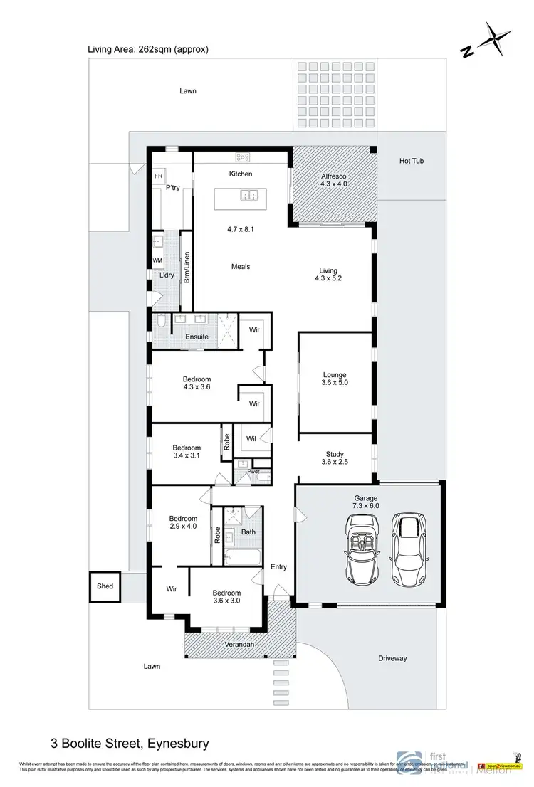 Floorplan of Homely house listing, 3 BOOLITE STREET, Eynesbury VIC 3338