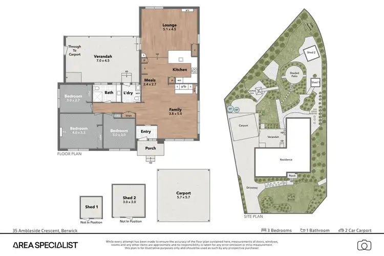 Floorplan of Homely house listing, 35 Ambleside Crescent, Berwick VIC 3806
