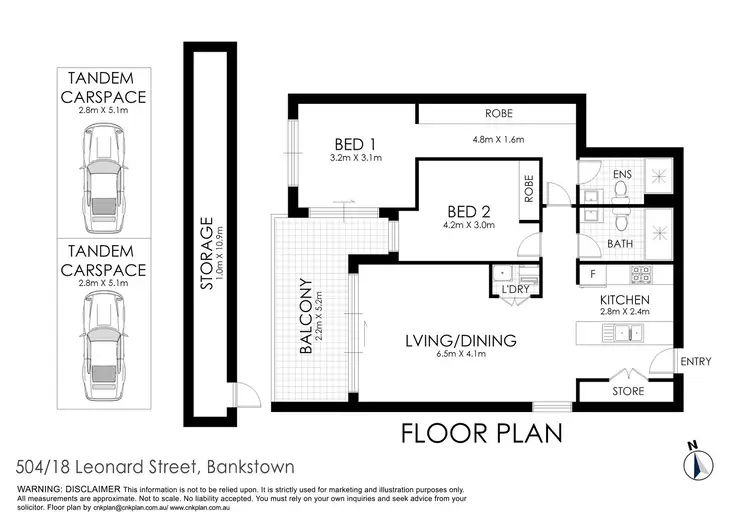 Floorplan of Homely apartment listing, 504/18 Leonard Street, Bankstown NSW 2200