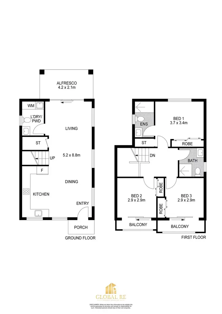 Floorplan of Homely townhouse listing, 1/23-25 Christie Street, Liverpool NSW 2170