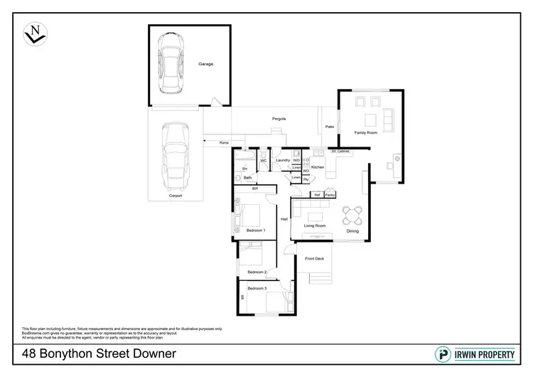 Floorplan of Homely house listing, 48 Bonython Street, Downer ACT 2602