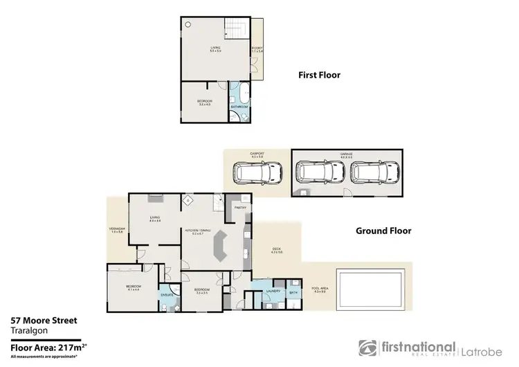 Floorplan of Homely house listing, 57 Moore Street, Traralgon VIC 3844