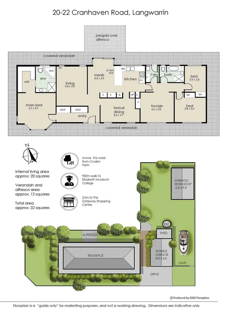 Floorplan of Homely house listing, 20-22 Cranhaven Road, Langwarrin VIC 3910