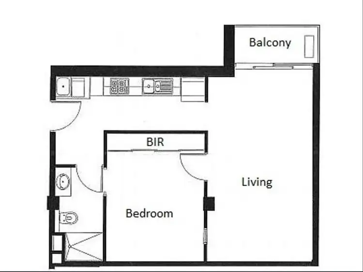 Floorplan of Homely apartment listing, 1308/25-33 Wills Street, Melbourne VIC 3000