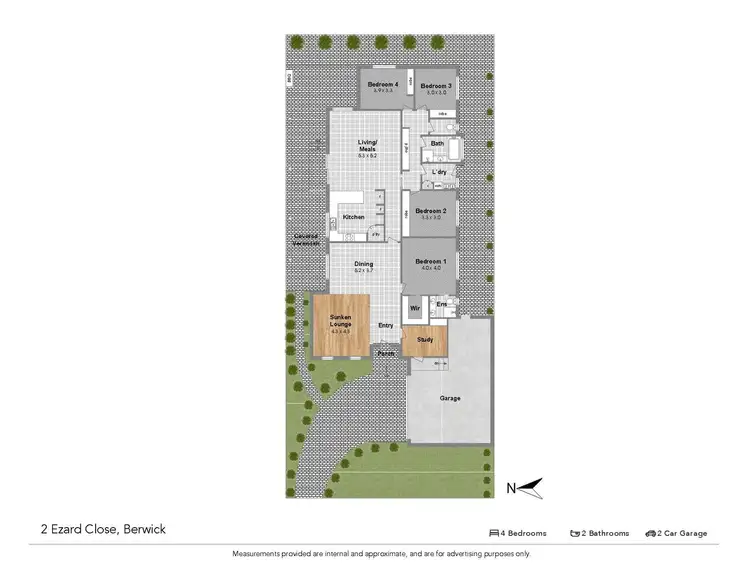 Floorplan of Homely house listing, 2 Ezard Close, Berwick VIC 3806