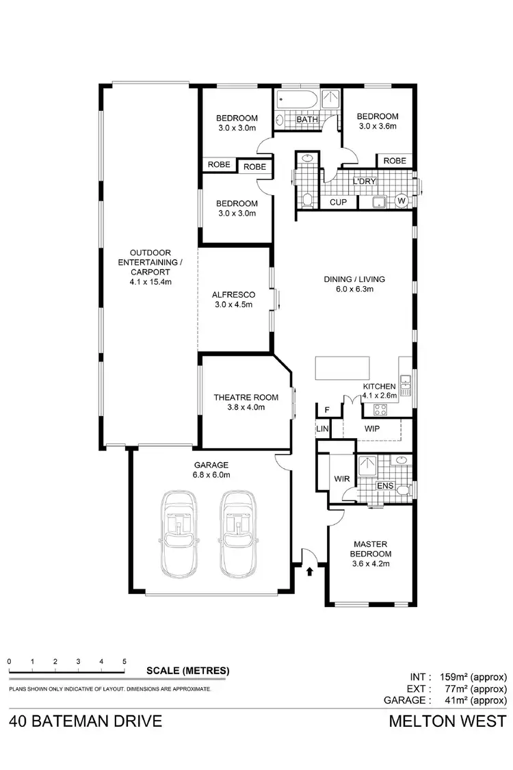 Floorplan of Homely house listing, 40 Bateman Drive, Harkness VIC 3337